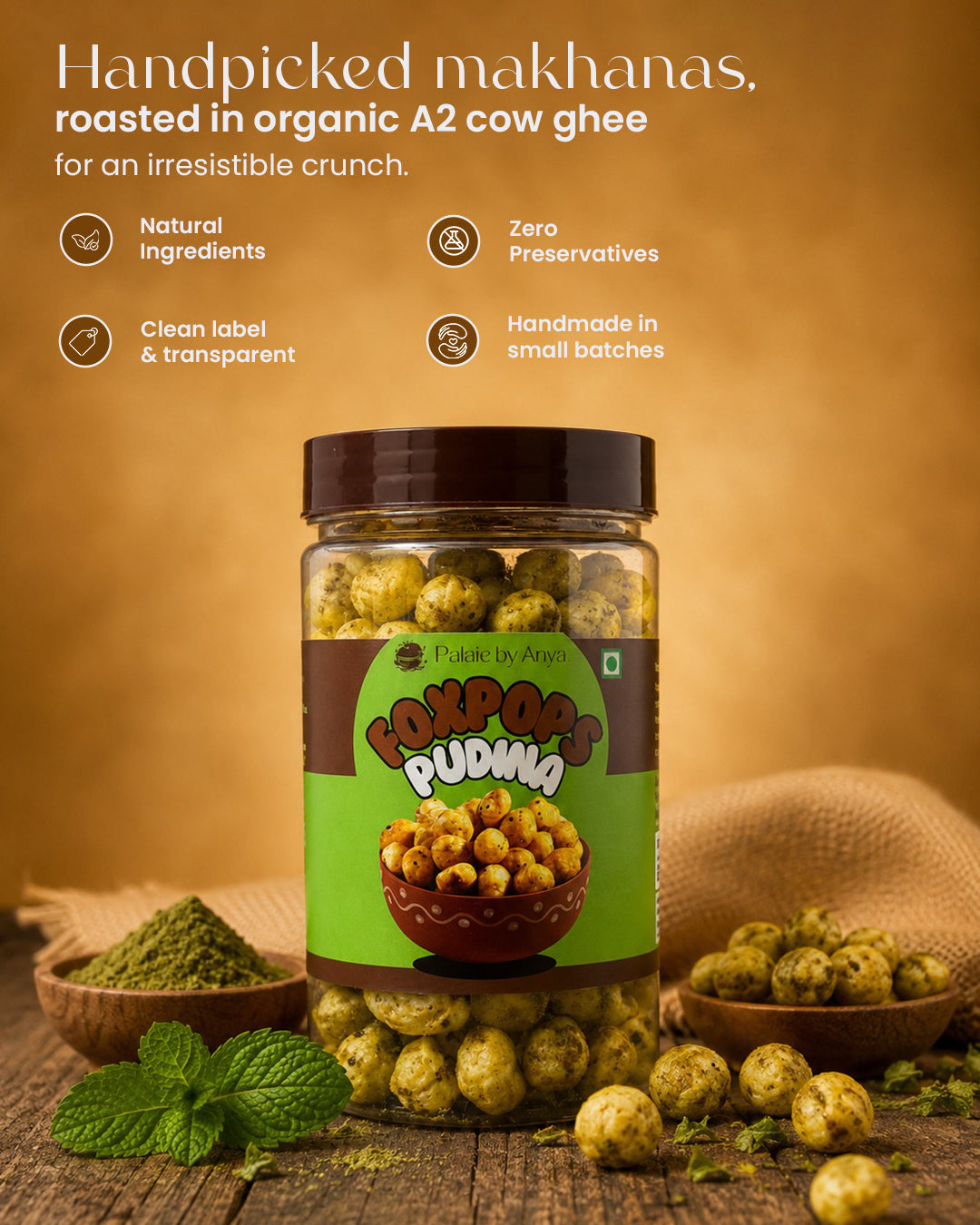 Pudina Foxpops – Roasted Makhana Snack