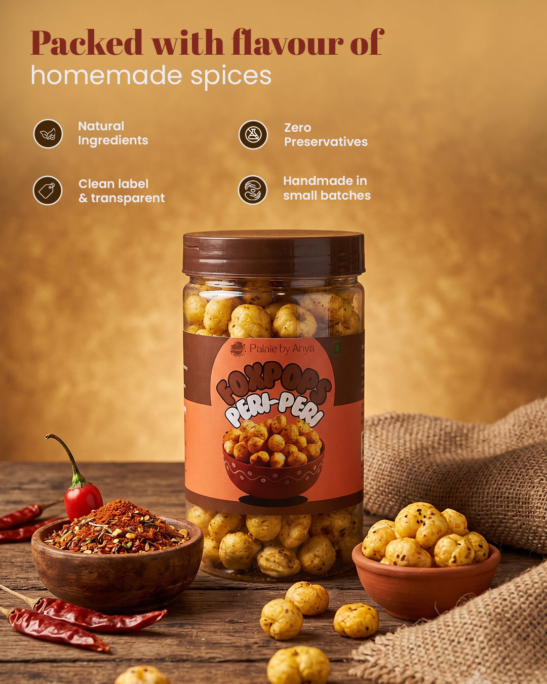 Peri Peri Foxpops – Roasted Makhana Snack